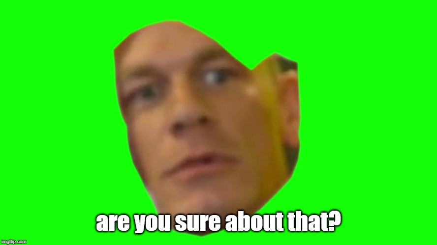 Are you sure about that? (Cena) | are you sure about that? | image tagged in are you sure about that cena | made w/ Imgflip meme maker