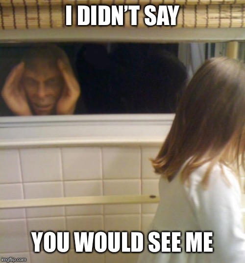 Peeping Tom | I DIDN’T SAY YOU WOULD SEE ME | image tagged in peeping tom | made w/ Imgflip meme maker