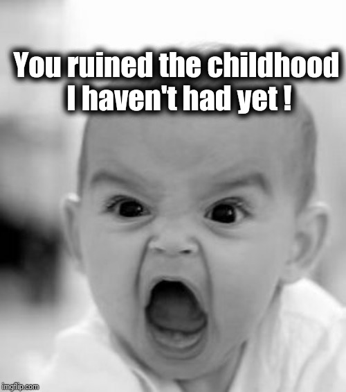 Angry Baby Meme | You ruined the childhood
 I haven't had yet ! | image tagged in memes,angry baby | made w/ Imgflip meme maker