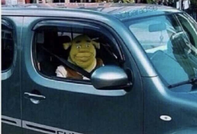 High Quality Shrek riding dirty Blank Meme Template