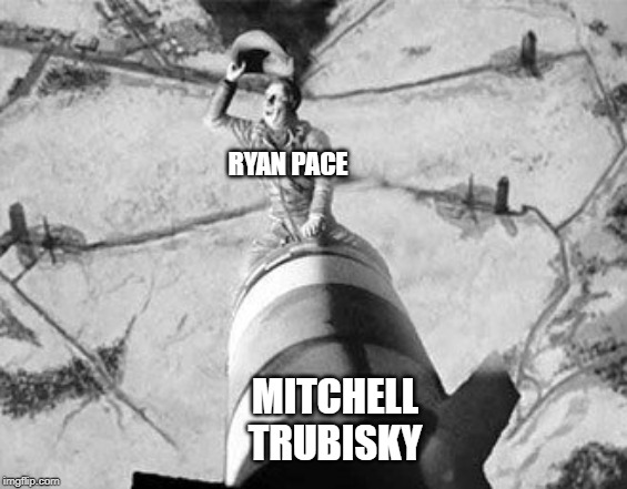RYAN PACE; MITCHELL TRUBISKY | image tagged in fun,chicago bears | made w/ Imgflip meme maker