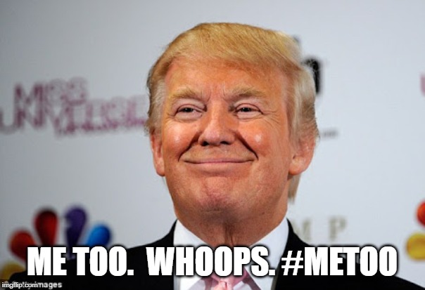 Donald trump approves | ME TOO.  WHOOPS. #METOO | image tagged in donald trump approves | made w/ Imgflip meme maker