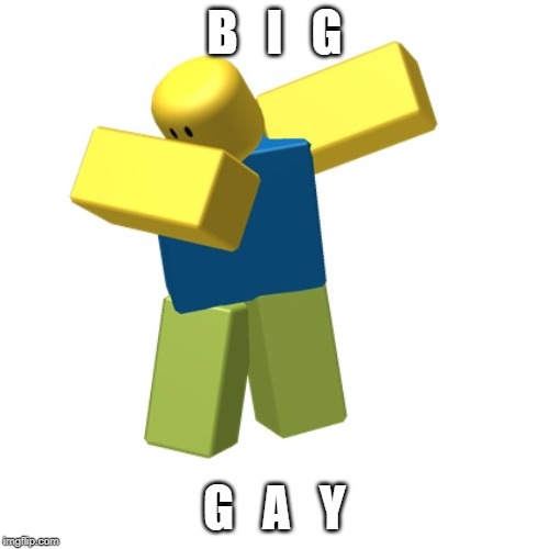 Roblox dab | B   I   G; G   A   Y | image tagged in roblox dab | made w/ Imgflip meme maker
