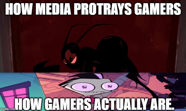 HOW MEDIA PROTRAYS GAMERS; HOW GAMERS ACTUALLY ARE. | image tagged in how we think they how they actually are | made w/ Imgflip meme maker