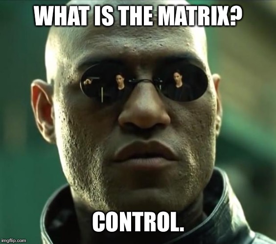 Morpheus  | WHAT IS THE MATRIX? CONTROL. | image tagged in morpheus | made w/ Imgflip meme maker