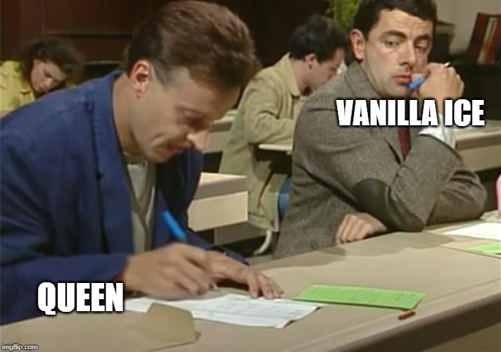 How to Cheat | VANILLA ICE; QUEEN | image tagged in how to cheat | made w/ Imgflip meme maker