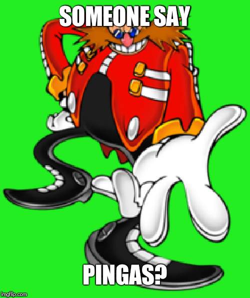 Dr. Eggman | SOMEONE SAY PINGAS? | image tagged in dr eggman | made w/ Imgflip meme maker