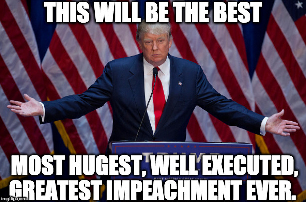 Trump Impeachment |  THIS WILL BE THE BEST; MOST HUGEST, WELL EXECUTED, GREATEST IMPEACHMENT EVER. | image tagged in donald trump,impeach,politics,political,president | made w/ Imgflip meme maker
