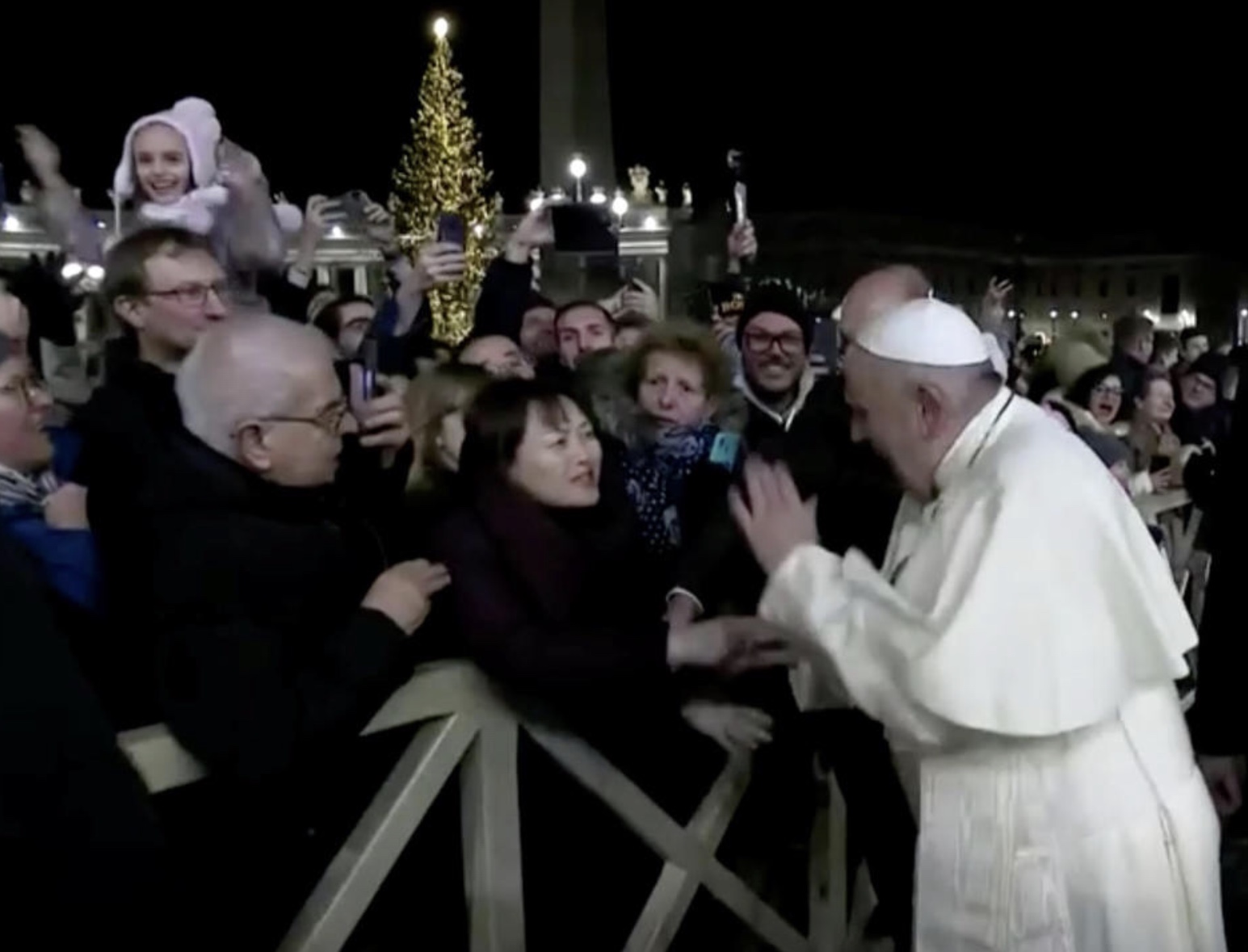 Pope Slaps Woman Blank Meme Template