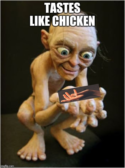 My Precious | TASTES LIKE CHICKEN | image tagged in my precious | made w/ Imgflip meme maker