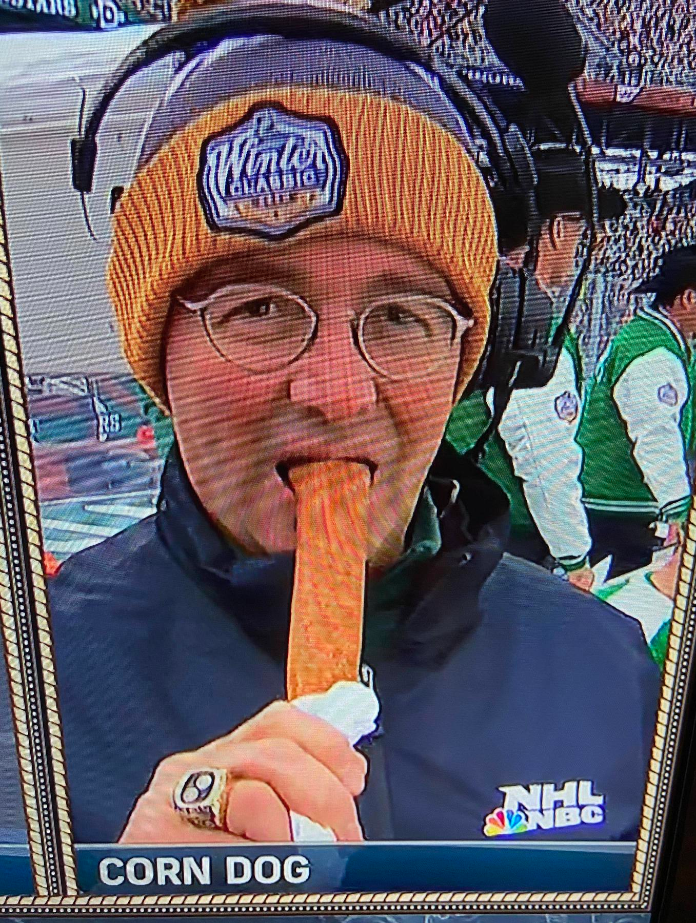 High Quality Pierre Mcguire Corn Dog Blank Meme Template