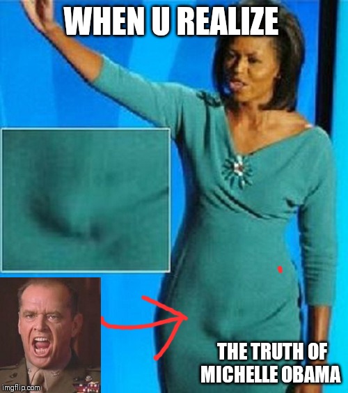 9 upvotes. michelle obama has a penis. 