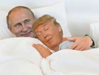 High Quality Trump in bed with the Russians for real Blank Meme Template