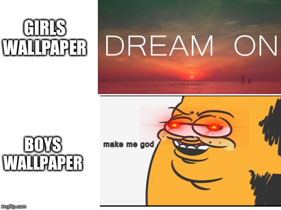 I remade this shitty meme, hope it looks better | GIRLS WALLPAPER; BOYS WALLPAPER | image tagged in garfield,wallpapers,memes | made w/ Imgflip meme maker