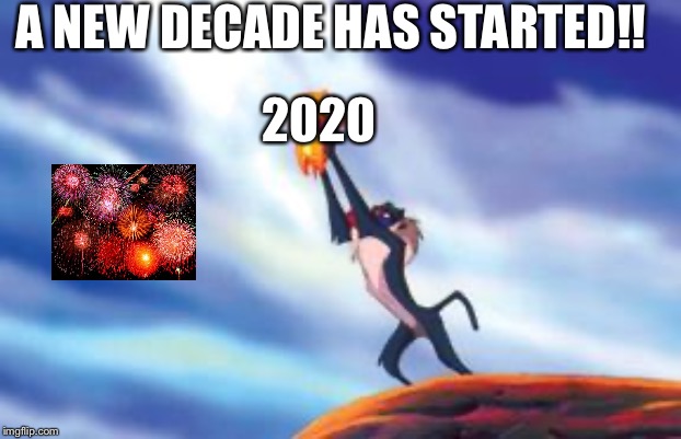 Lion King Cub | A NEW DECADE HAS STARTED!! 2020 | image tagged in lion king cub | made w/ Imgflip meme maker