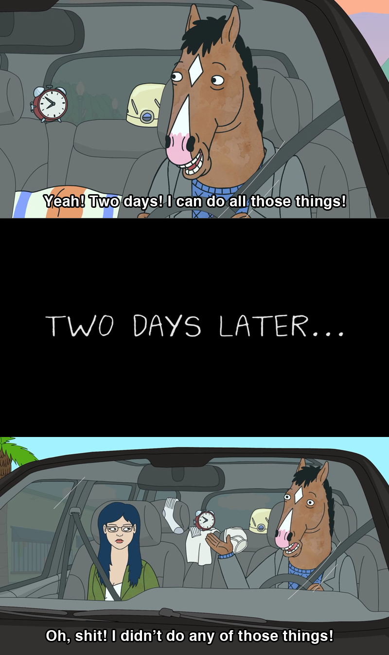 Bojack Two Days! Blank Meme Template