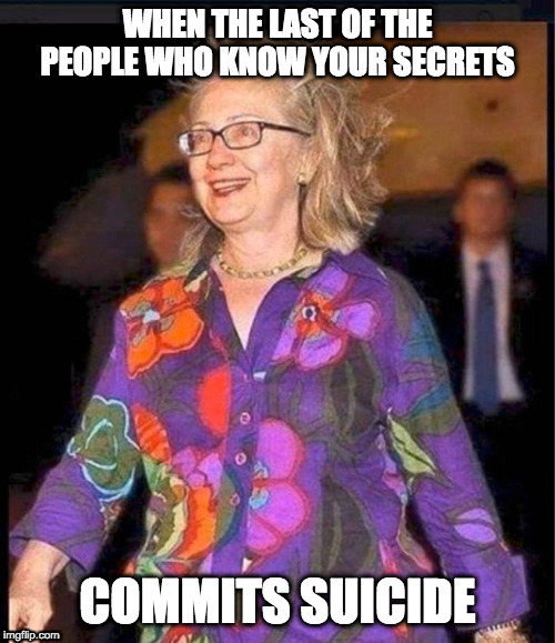 image tagged in hillary,purple,suicided | made w/ Imgflip meme maker