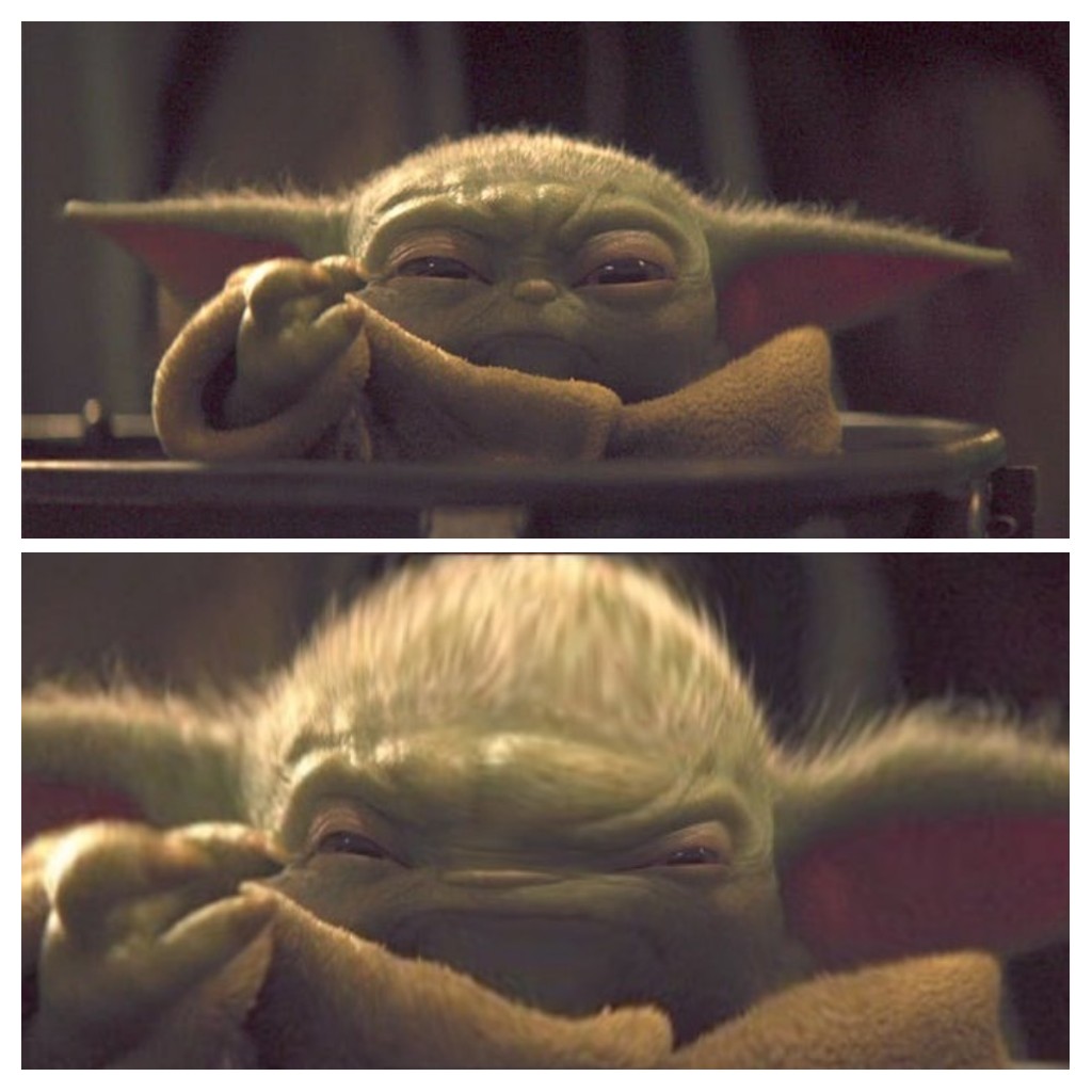 Baby Yoda Transition Blank Meme Template