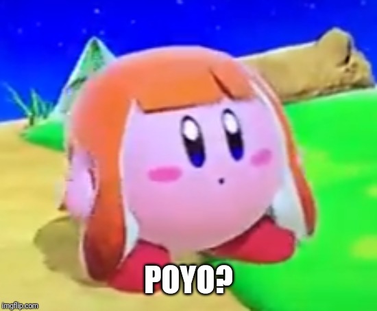 Inkling Kirby | POYO? | image tagged in inkling kirby | made w/ Imgflip meme maker