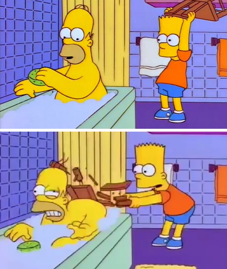 Simpsons Chair Blank Meme Template