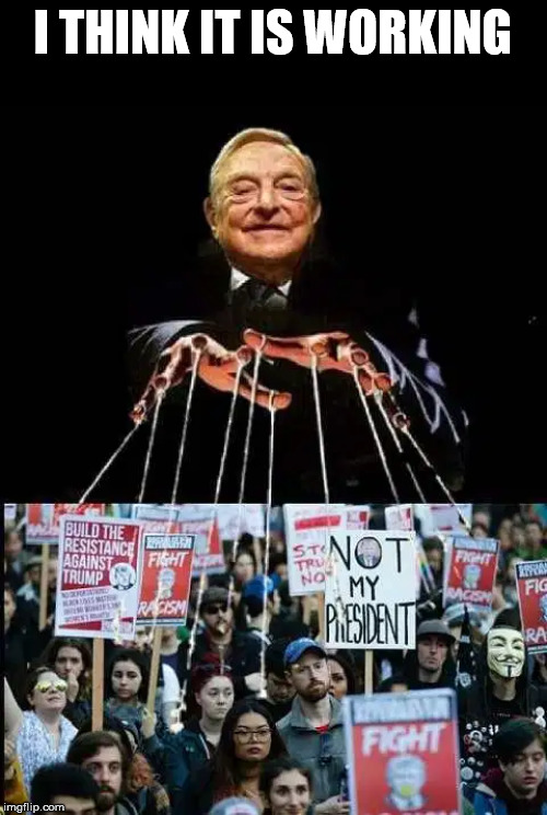George Soros is the leftist puppet master | I THINK IT IS WORKING | image tagged in democrats,george soros | made w/ Imgflip meme maker