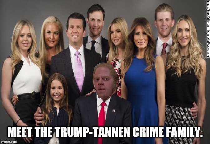 Trump Tannen | MEET THE TRUMP-TANNEN CRIME FAMILY. | image tagged in trump tannen | made w/ Imgflip meme maker