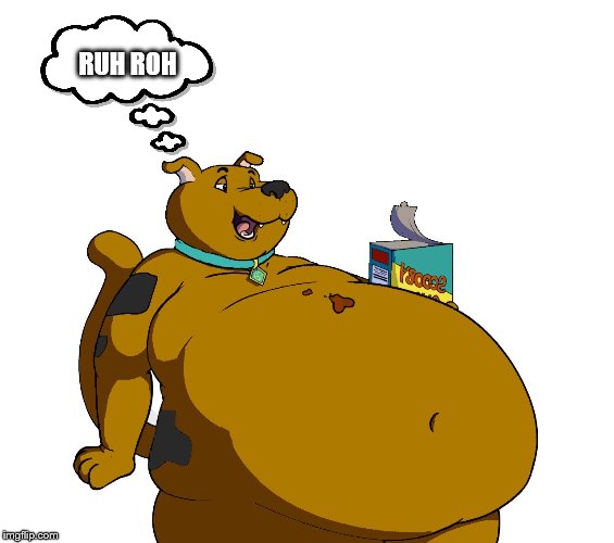 fat scooby 2 | RUH ROH | image tagged in fat scooby 2 | made w/ Imgflip meme maker