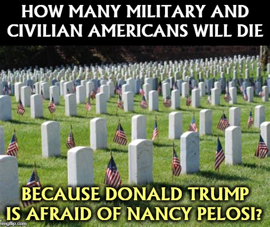 The price of re-election is rising, and others will pay it, not Trump. | HOW MANY MILITARY AND CIVILIAN AMERICANS WILL DIE; BECAUSE DONALD TRUMP IS AFRAID OF NANCY PELOSI? | image tagged in arlington national cemetery where donald jr mourned lost deals,trump,war,iran,election 2020,impeachment | made w/ Imgflip meme maker