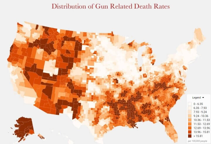 Gun related deaths by county Blank Meme Template