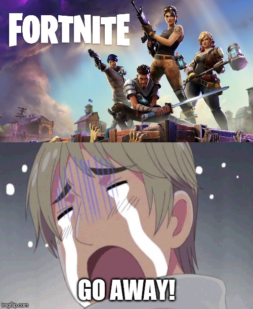 Fortnite Scares Russia | GO AWAY! | image tagged in russia is scared,fortnite | made w/ Imgflip meme maker