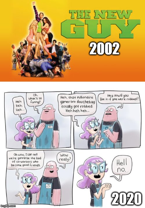 The Difference of 18 years | 2002; 2020 | image tagged in wholesome,funny,new guy,memes,twitter,change | made w/ Imgflip meme maker