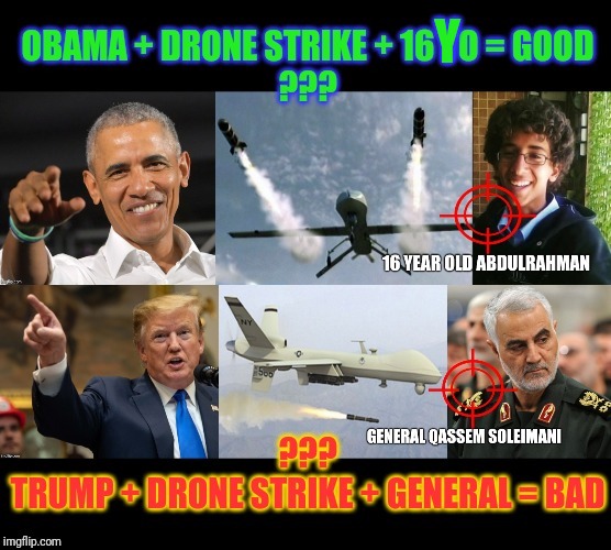 Liberal Logic - No Shocker There | Y | image tagged in obama drone,barack obama,donald trump,liberal logic,fake news,teenager | made w/ Imgflip meme maker