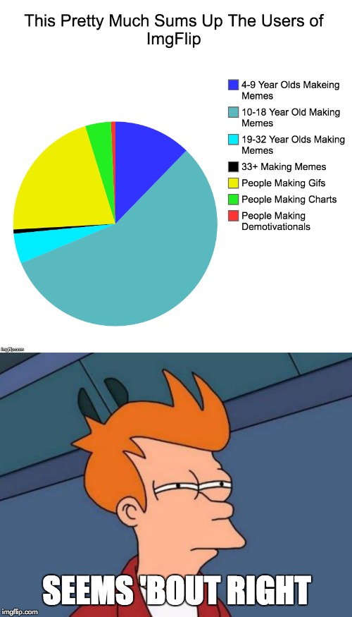 SEEMS 'BOUT RIGHT | image tagged in memes,futurama fry | made w/ Imgflip meme maker