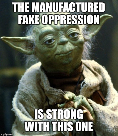 When they beg you to hate them for their straight white male gun-owning law-abiding Christianness. | THE MANUFACTURED FAKE OPPRESSION; IS STRONG WITH THIS ONE | image tagged in memes,star wars yoda,christian,straight,white,male | made w/ Imgflip meme maker