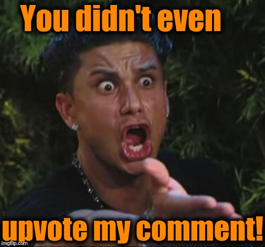 DJ Pauly D Meme | You didn't even upvote my comment! | image tagged in memes,dj pauly d | made w/ Imgflip meme maker