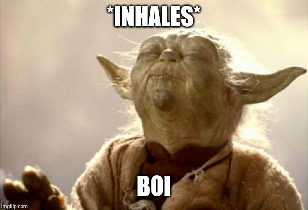yoda smell | *INHALES* BOI | image tagged in yoda smell | made w/ Imgflip meme maker