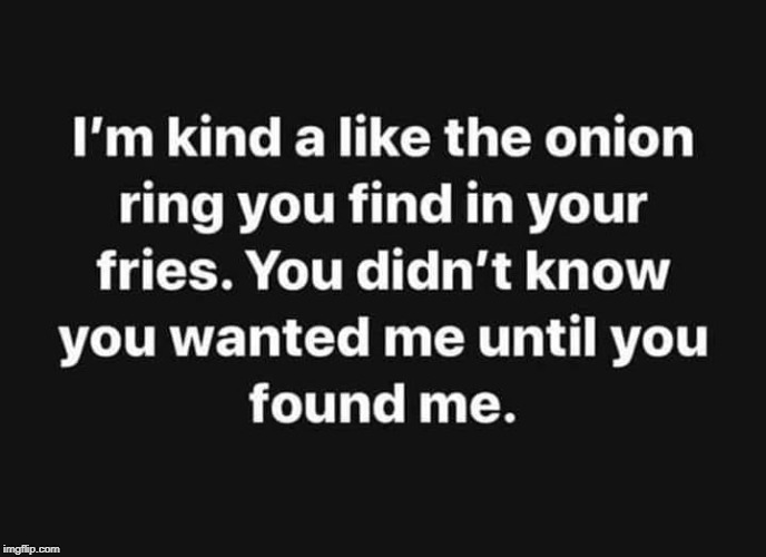 onion ring | image tagged in love,onion ring,oddball | made w/ Imgflip meme maker