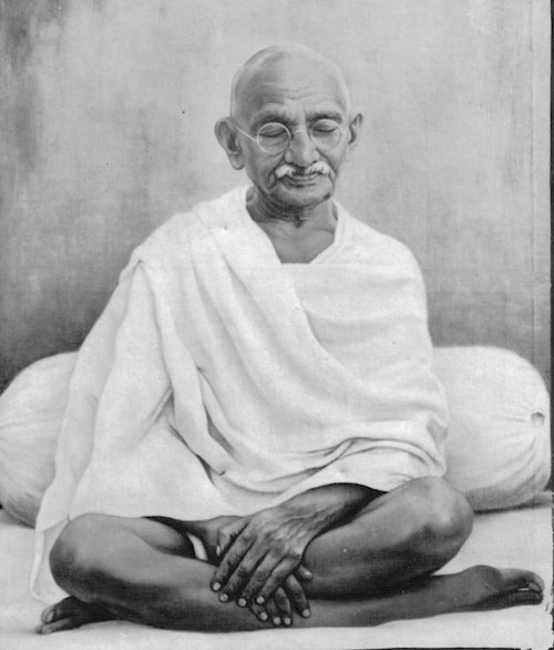 Gandhi meditation Blank Meme Template