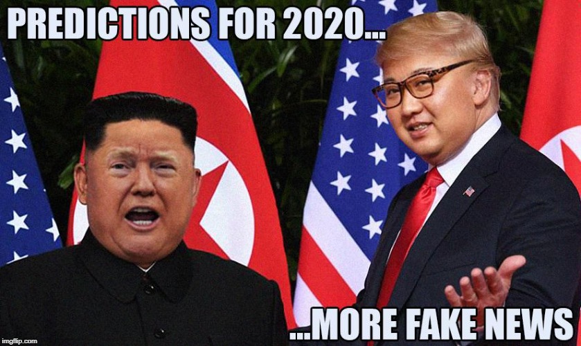 Kim Trump shocks Donald Jong-Un with Fake News. | image tagged in kim jong un,donald trump,fake news | made w/ Imgflip meme maker