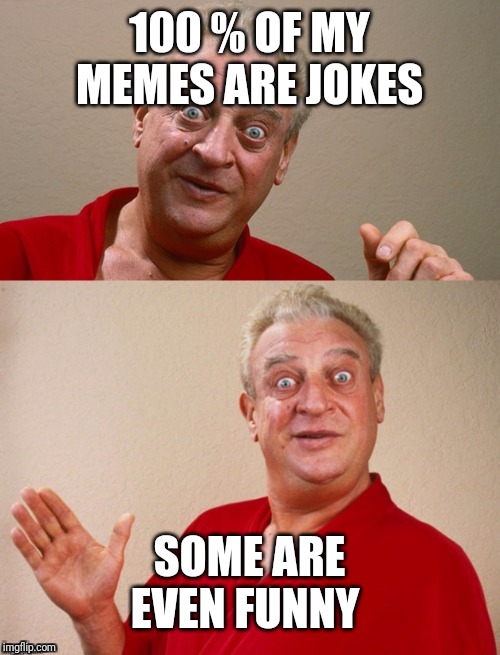 Classic Rodney | 100 % OF MY MEMES ARE JOKES SOME ARE EVEN FUNNY | image tagged in classic rodney | made w/ Imgflip meme maker