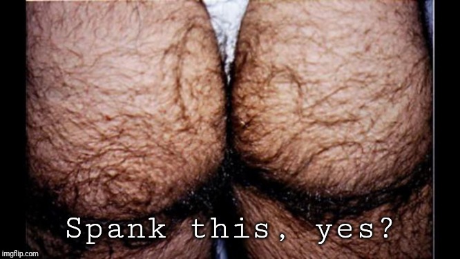 hairy ass | Spank this, yes? | image tagged in hairy ass | made w/ Imgflip meme maker