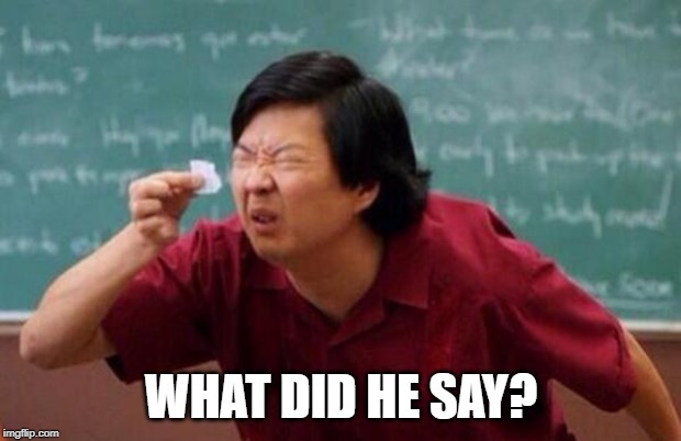 List of people I trust | WHAT DID HE SAY? | image tagged in list of people i trust | made w/ Imgflip meme maker