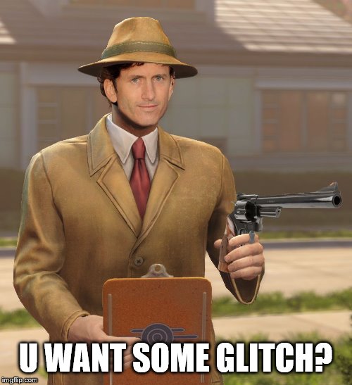 todd howard | U WANT SOME GLITCH? | image tagged in todd howard | made w/ Imgflip meme maker