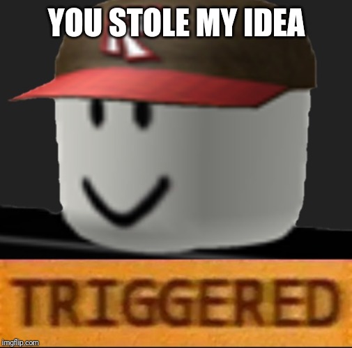 YOU STOLE MY IDEA | image tagged in roblox triggered | made w/ Imgflip meme maker