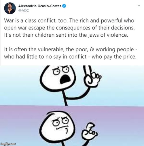Clearly Deluded | image tagged in politics,aoc | made w/ Imgflip meme maker