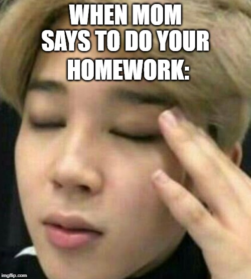 WHEN MOM SAYS TO DO YOUR; HOMEWORK: | made w/ Imgflip meme maker