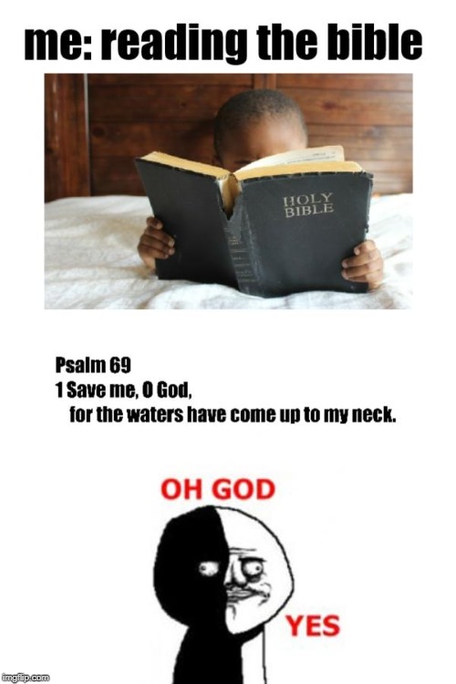 Psalm 69 | image tagged in bible,psalms,religion,funny,oh god yes,stop reading the tags | made w/ Imgflip meme maker