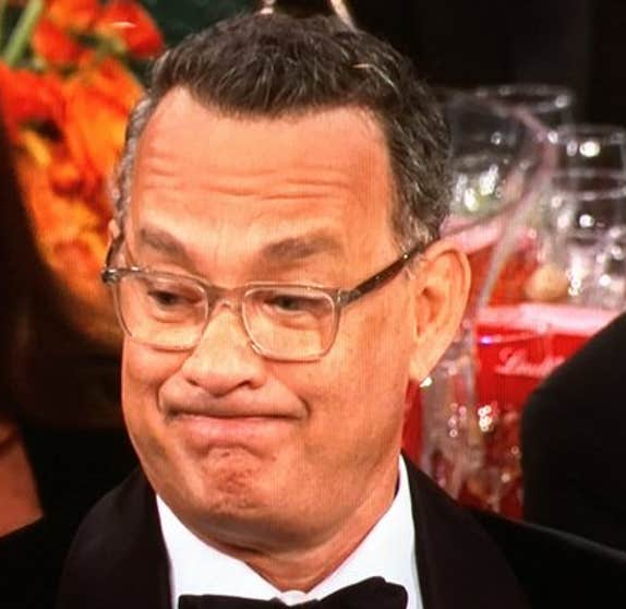High Quality Tom Hanks Face Blank Meme Template