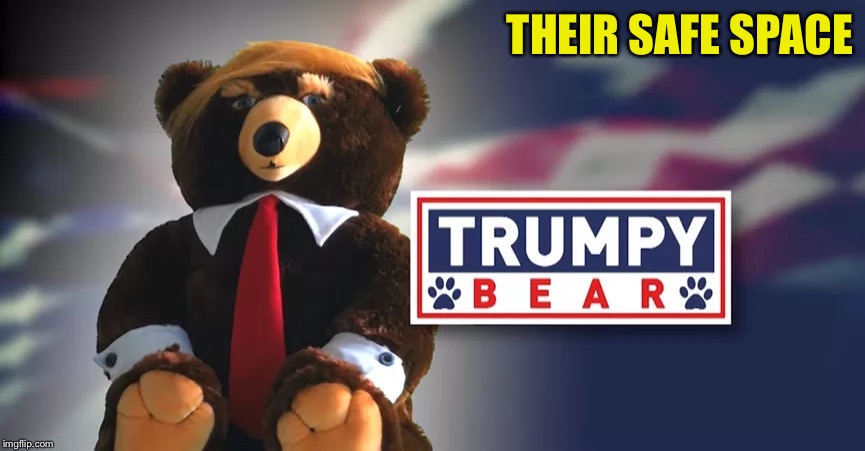 Trumpy Bear | THEIR SAFE SPACE | image tagged in trumpy bear | made w/ Imgflip meme maker