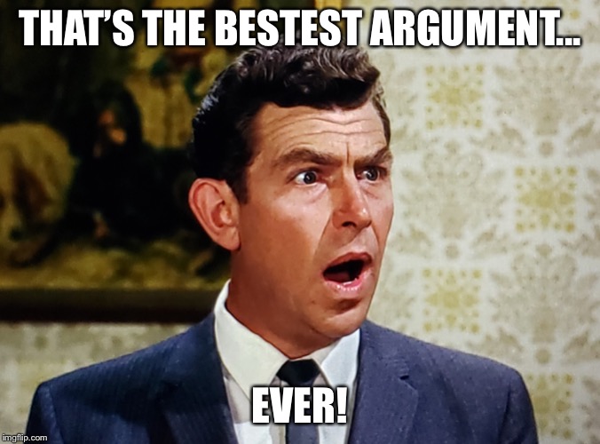 Shocked Andy | THAT’S THE BESTEST ARGUMENT... EVER! | image tagged in shocked andy | made w/ Imgflip meme maker